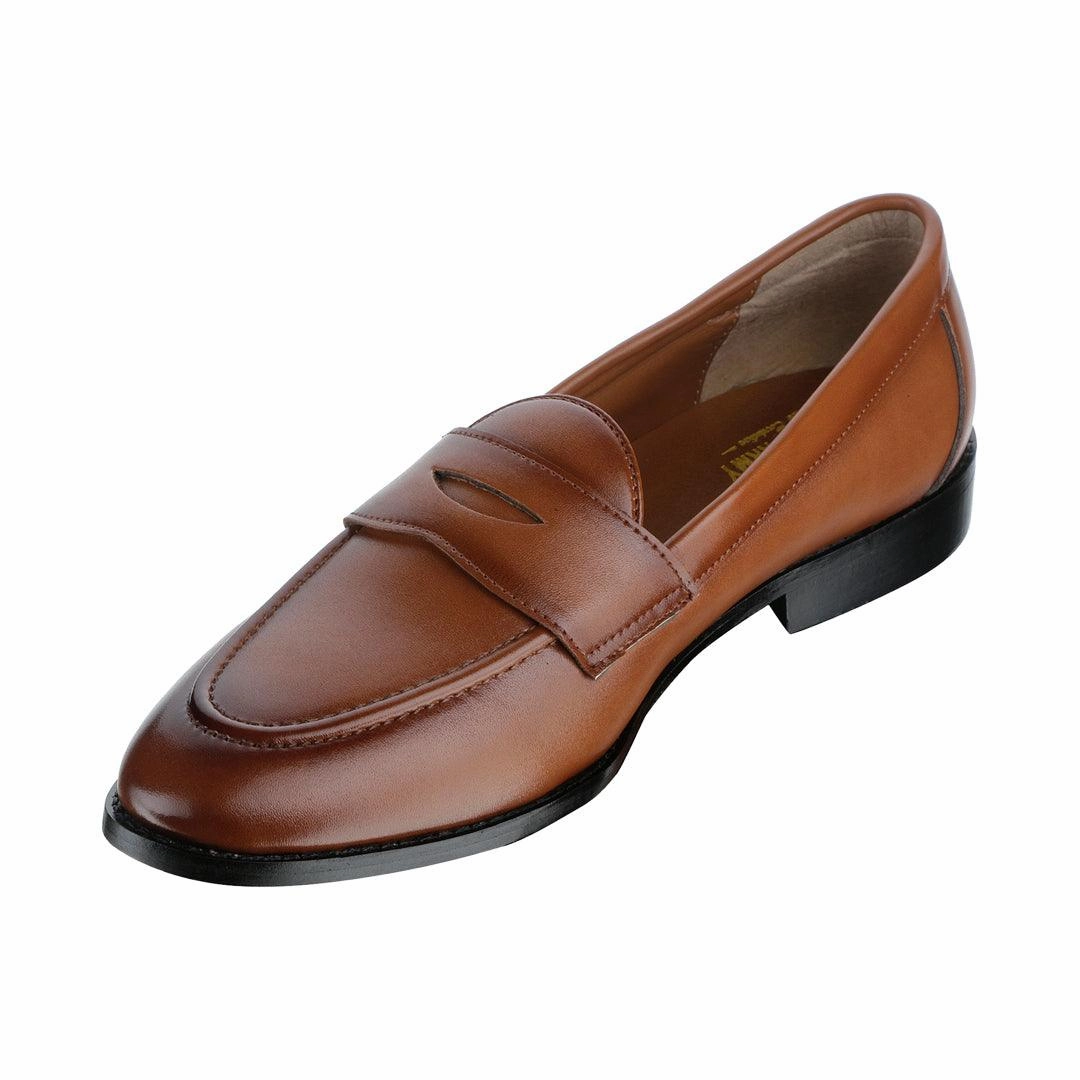 Relaxed Fit Slip On The Brat Army Siena Timeless Tan Classic Penny Loafers