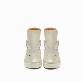 NULL Hiking Boots Theera Boots | Bunny | Silver Metallic Leather