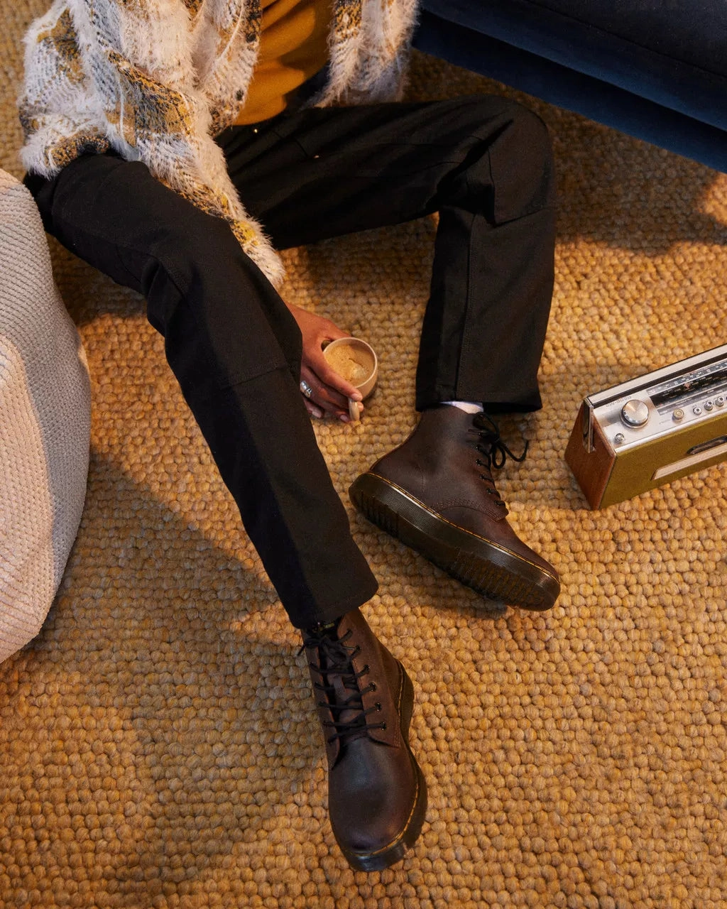 Agl Boots Thurston Chukka Crazy Horse Boots  in Dark Brown