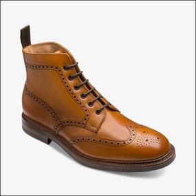 Non Heeled Boots Loake Wolf Tan Premium  Lined Brogue Boot