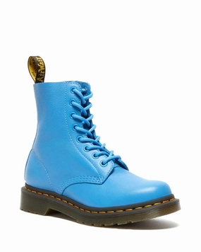 Low Heel Leather Ankle Boots DR.MARTENS 1460 Pascal Women | Blue Virginia (26902416)