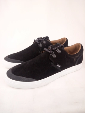 Huf Shoes Genuine Jet Black White Mens Size 10.0 Shoes Welly Boots