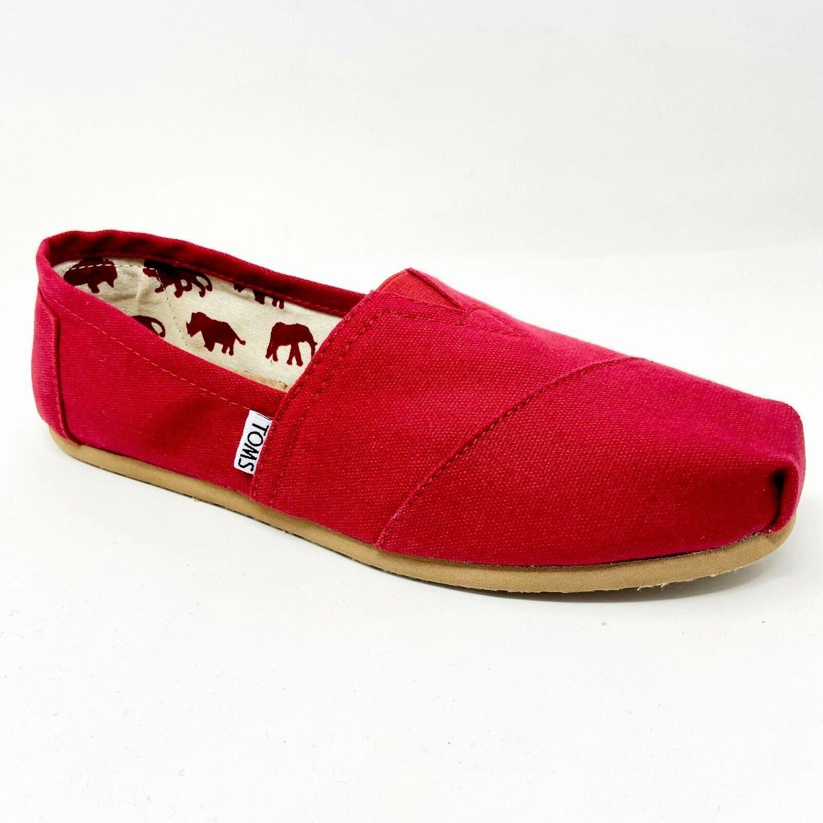 Best Walking Shoes For Seniors With Flat Feet Toms Classics Red Womens Slip On Casual Canvas Flat Shoes
