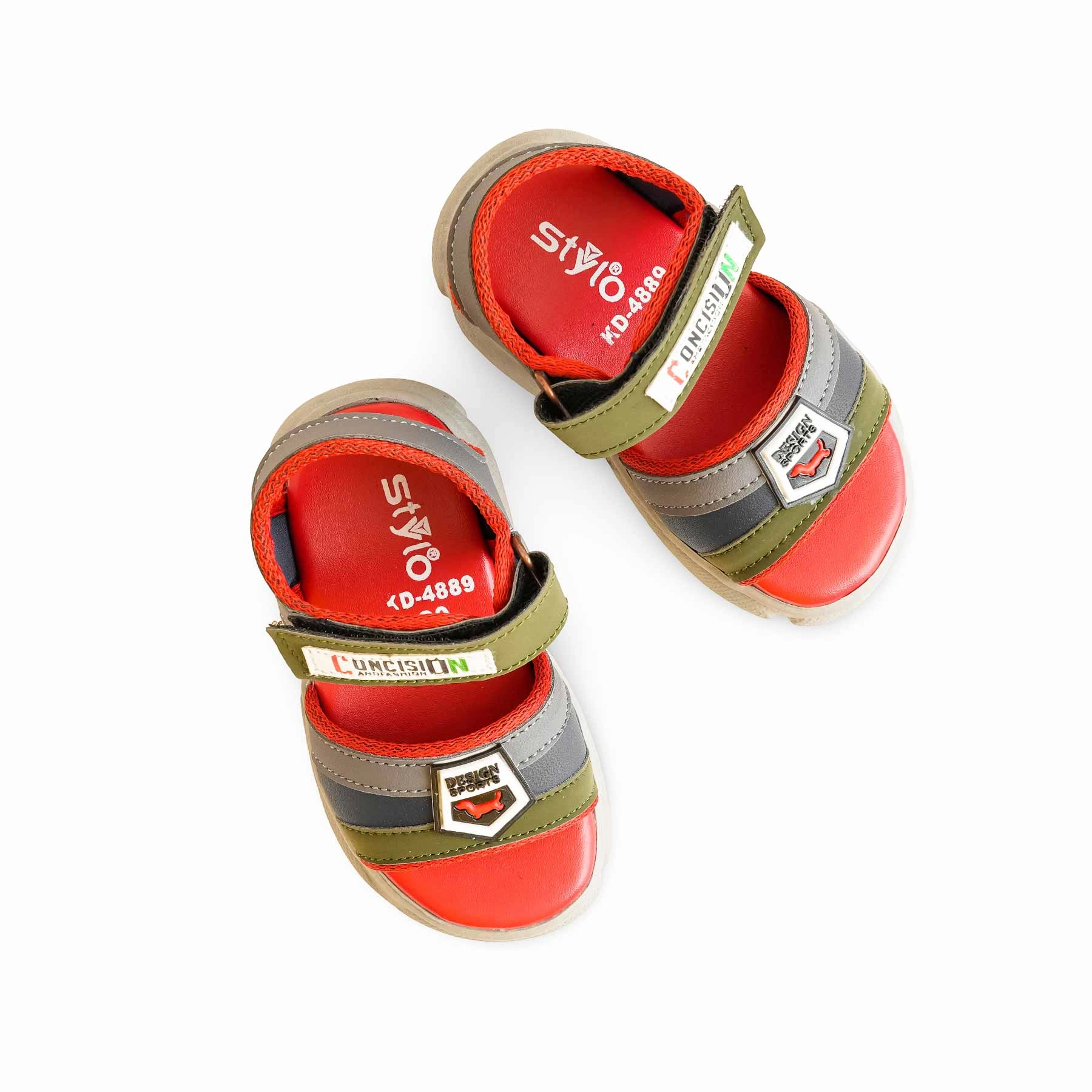 Sandals Rubber Boys Grey Casual Sandal KD4889