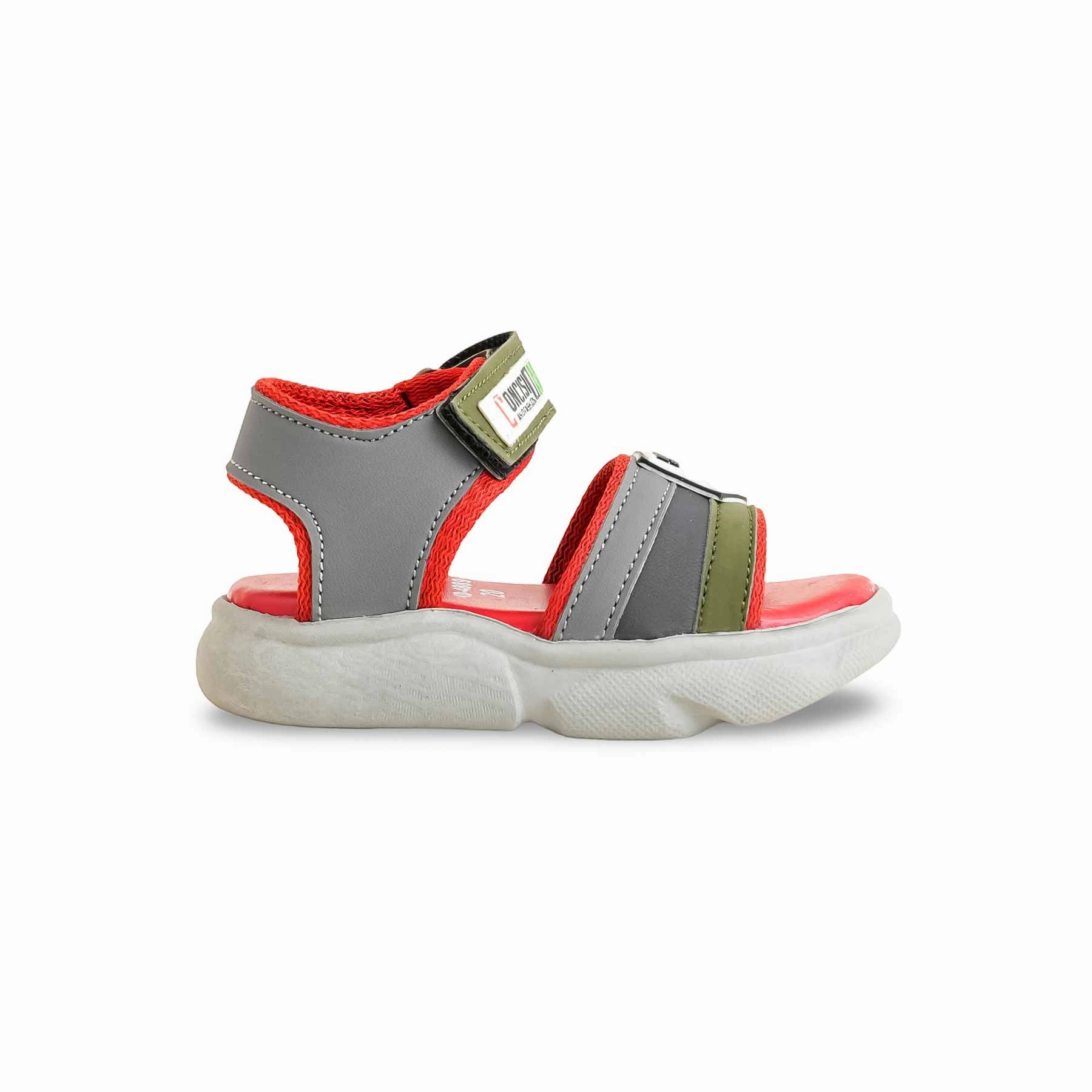 Lug Sole Sandals Boys Grey Casual Sandal KD4889