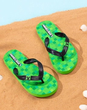 Minecraft Creeper Kids Summer Flip Flop Sandals Ta Sandals
