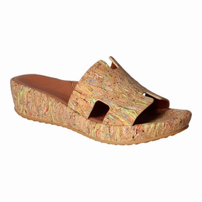 Catiana Slip on Sandal - Bright Multi Cork Sandals Best