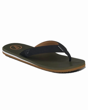 Traa SC Flip Flops in Olive Flower Flip Flops