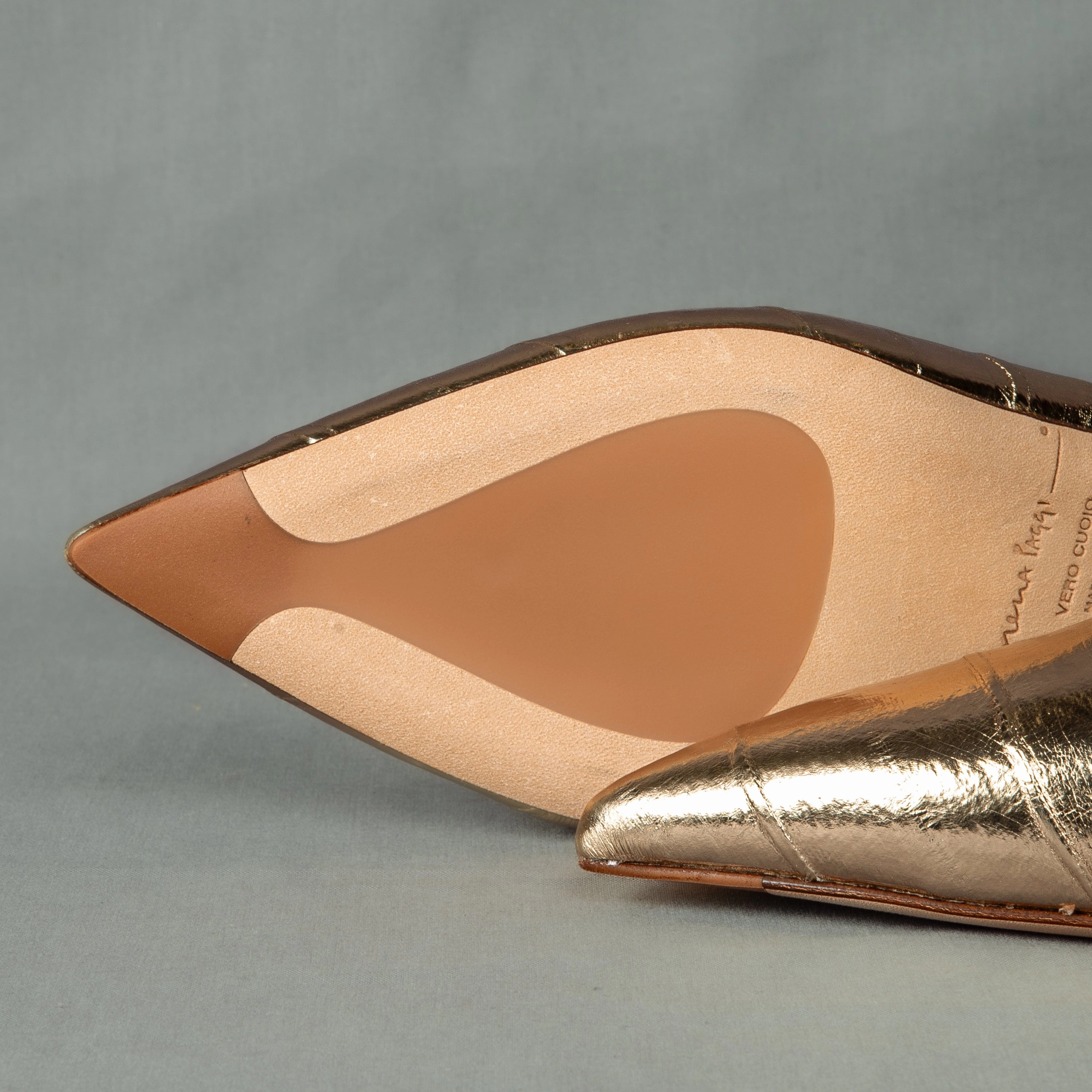 51550 Gold Flat Shoes Rubi