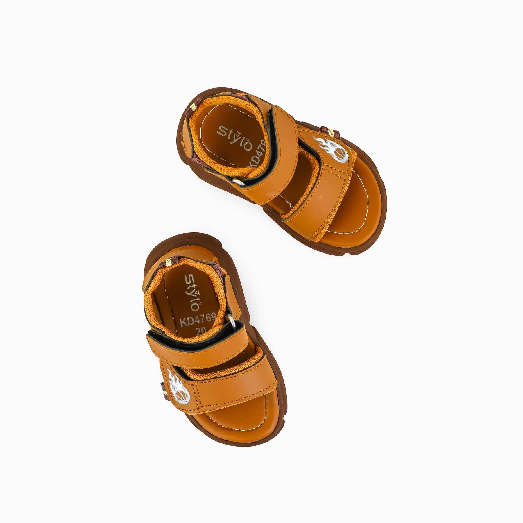 Traditional Japanese Sandals Boys Mustard Casual Sandal KD4769