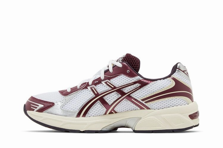 Compare Saucony And Asics Running Shoes ASICS Gel-1130 White Maroon Banner