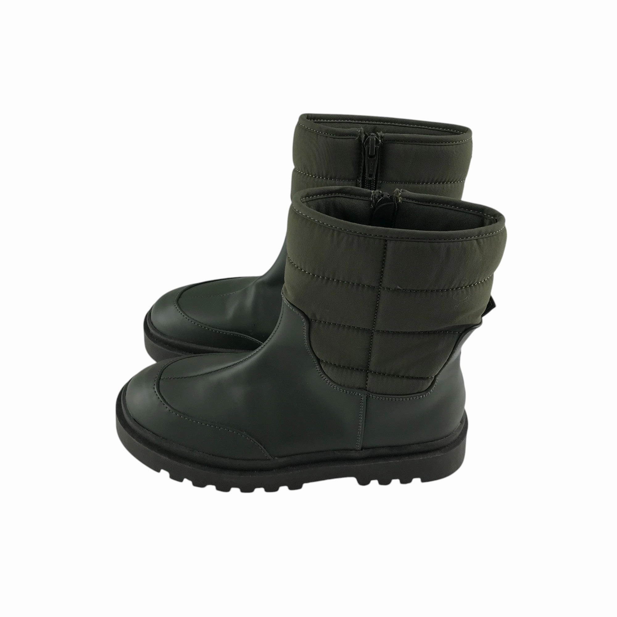 Boots For Short Dresses Tu boots shoe size 2 khaki green high tops zipper fastening