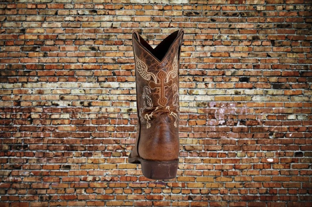 Boots At Marshalls Tuffrider Sequoia Cross & Wing Kids' Square Toe Western Boots