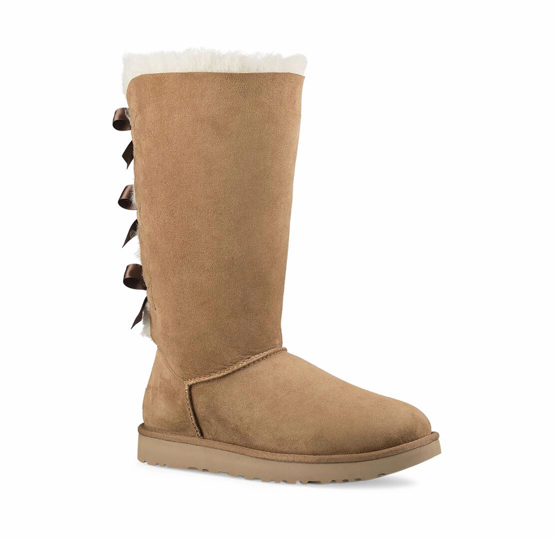 UGG Bailey Bow Tall II Women | Chestnut (1016434) Sexy With High Heels