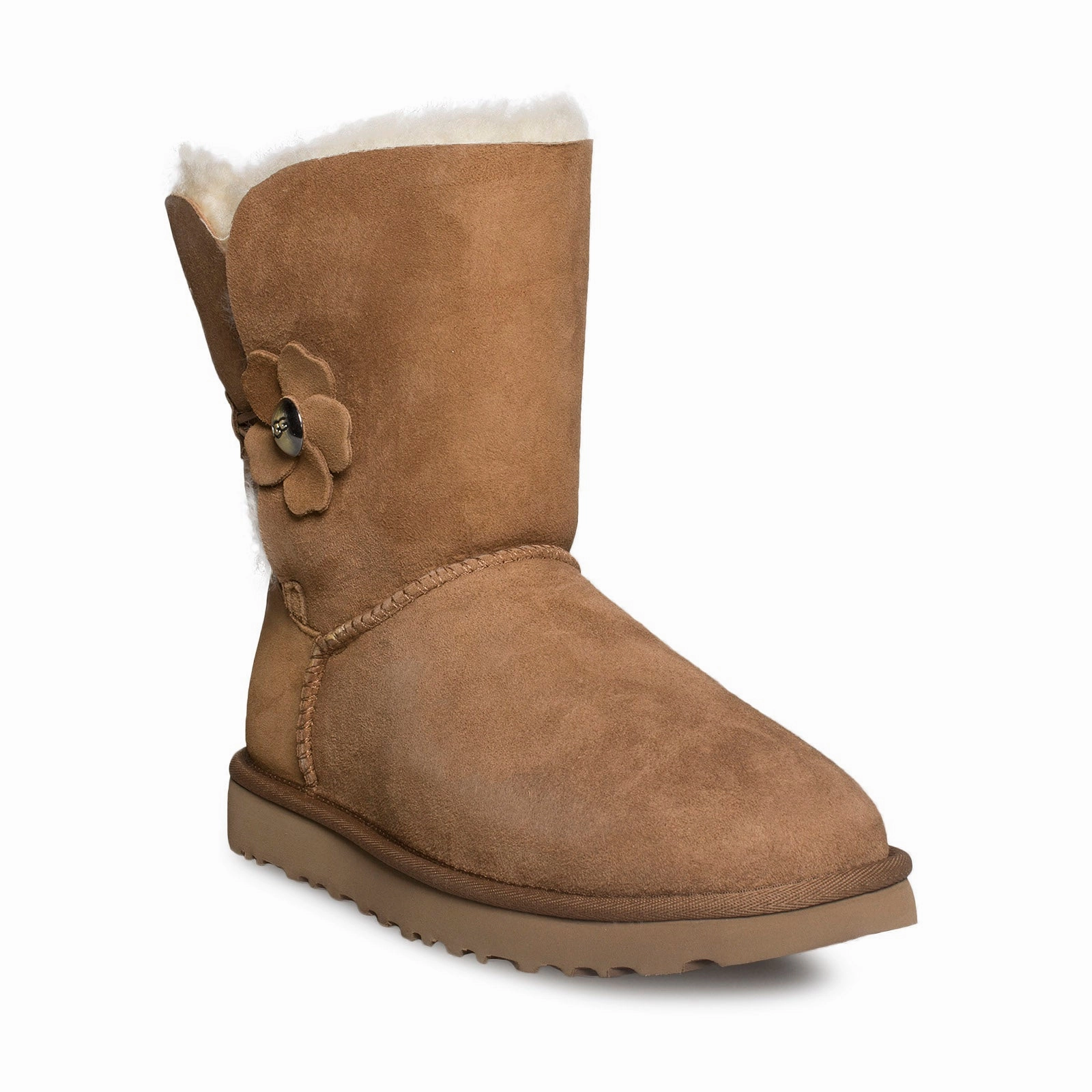 Black High Heel Boots UGG Bailey Button Poppy Chestnut Boots - Women's