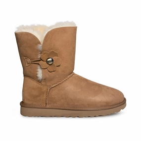 UGG Bailey Button Poppy Chestnut Boots - Women's Cowboy Boot Work Boots