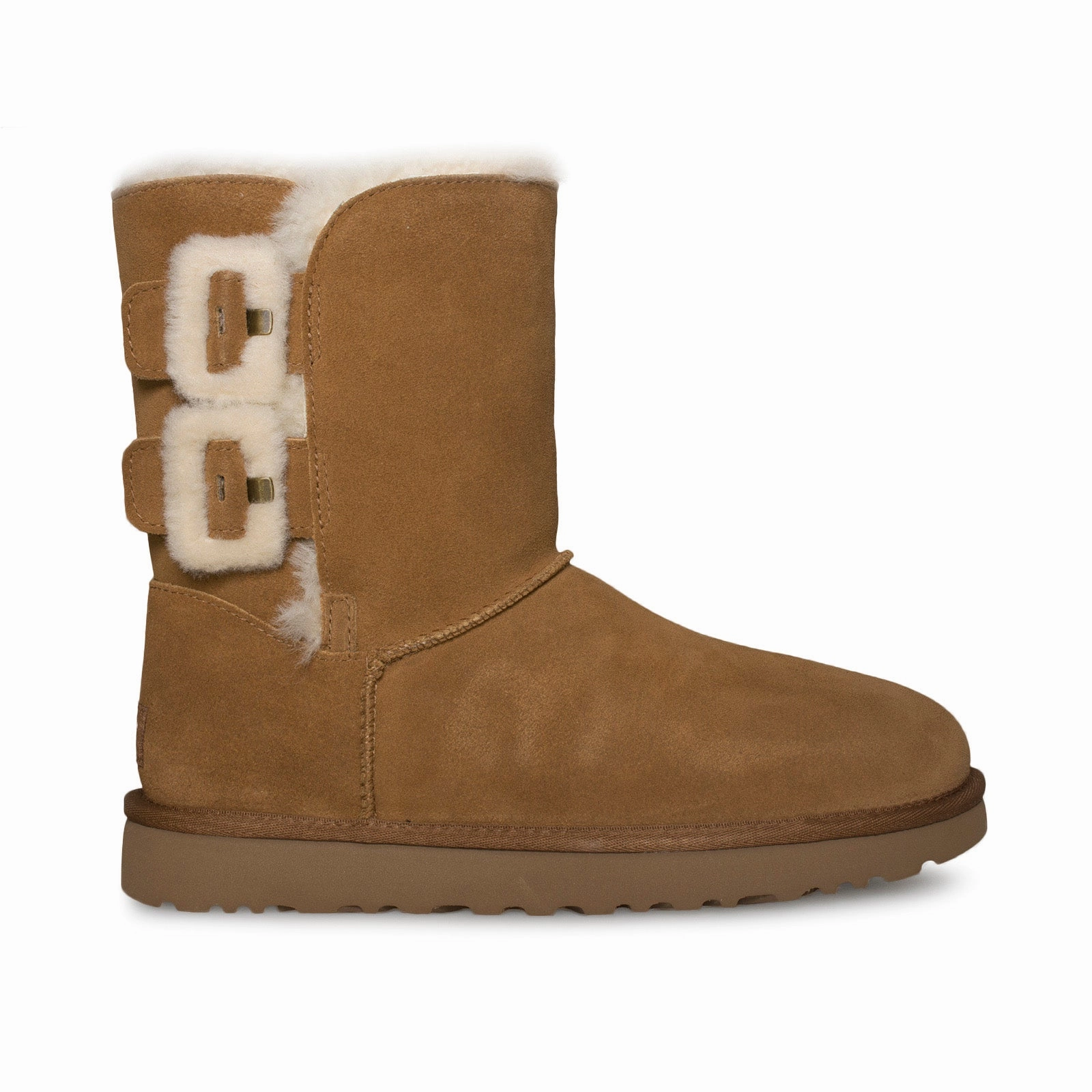 Desert Boots In Suede UGG Bailey Fluff Buckle Chestnut Boots - Women's