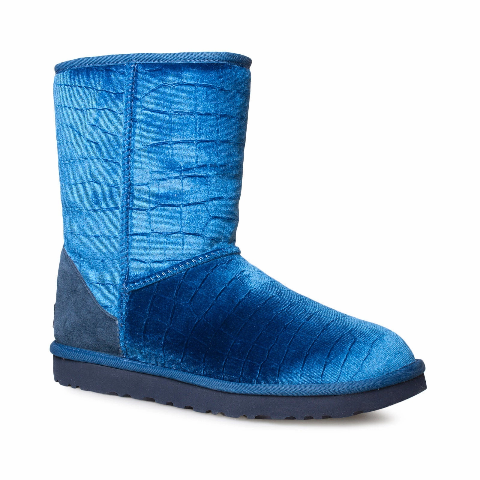 UGG Classic Short II Croc Navy Boots - Women's Monk Strap Boots