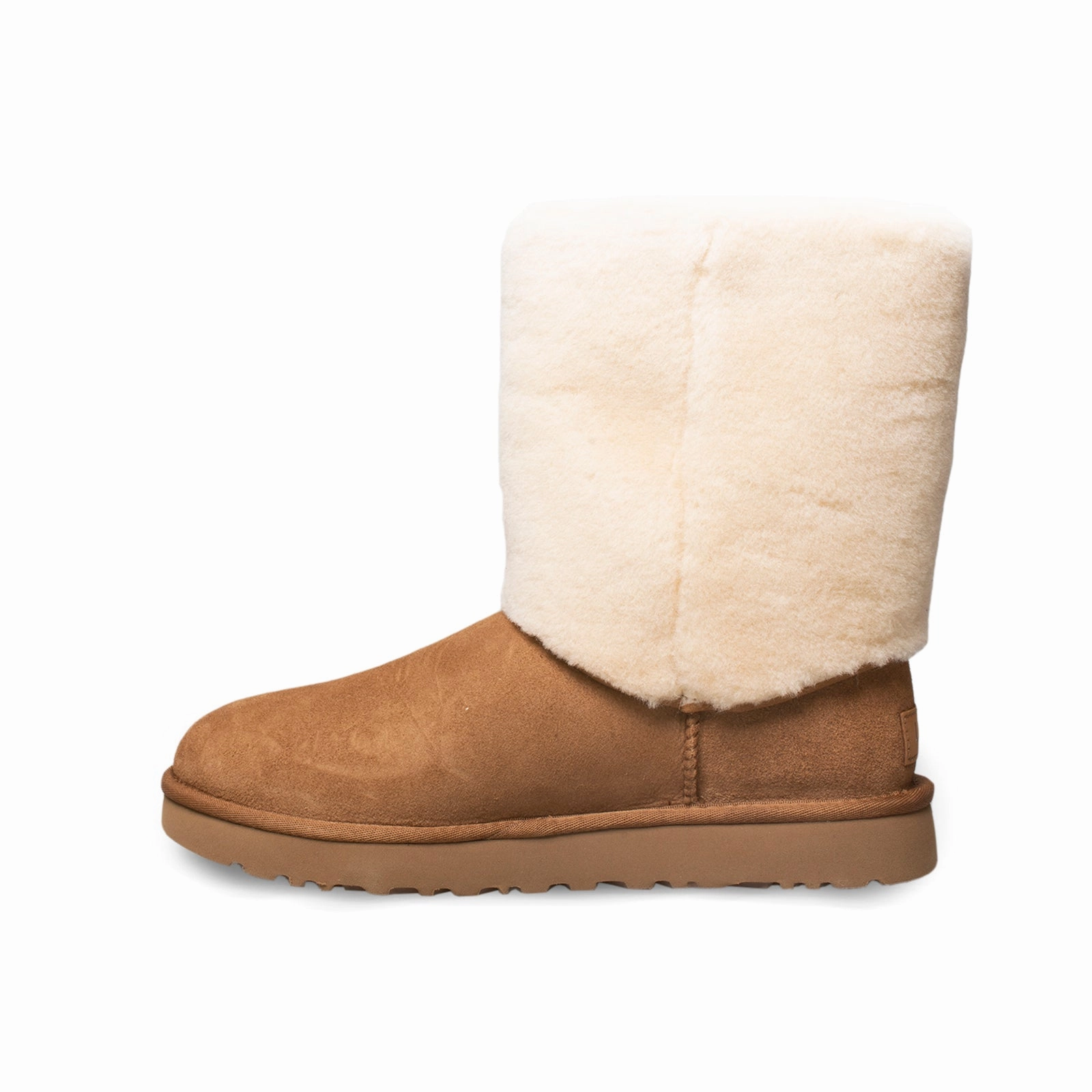 Knee High Boots UGG Classic Short II Sherpa Cuff Chestnut Boots - Women's