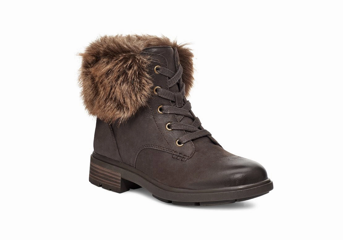 UGG Harrison Lace Tipped Women | Stout Leather (1123289) Creeper Boots