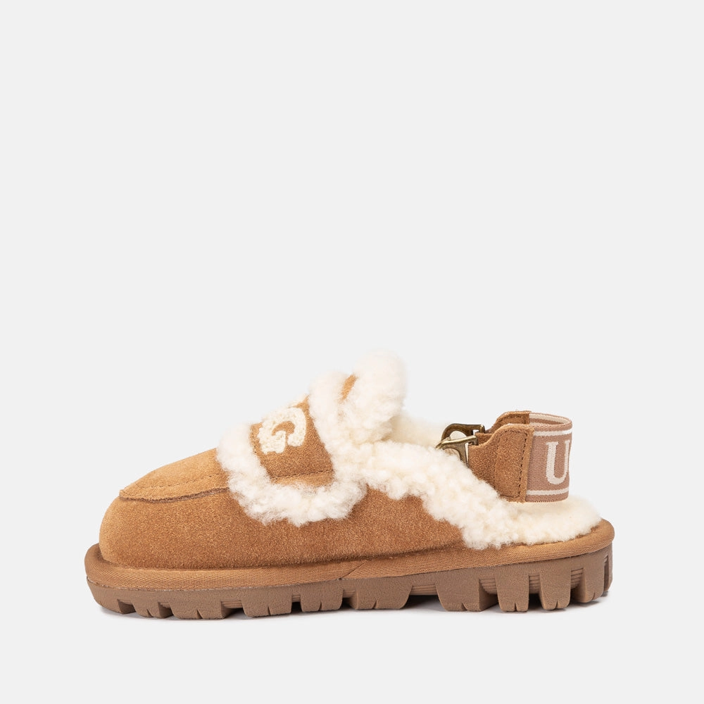 Glitter Slippers Ugg Kids Violet Shearling Slipper (Detachable Feature)