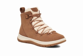 Tall Fur Boots UGG Lakesider Heritage Mid Women | Chestnut Suede (1121020)