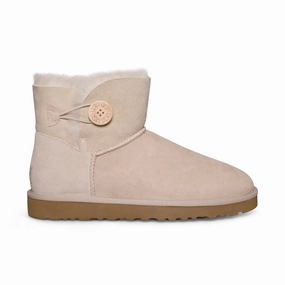 Kal Kal Boots UGG Mini Bailey Button Sand Boots - Women's