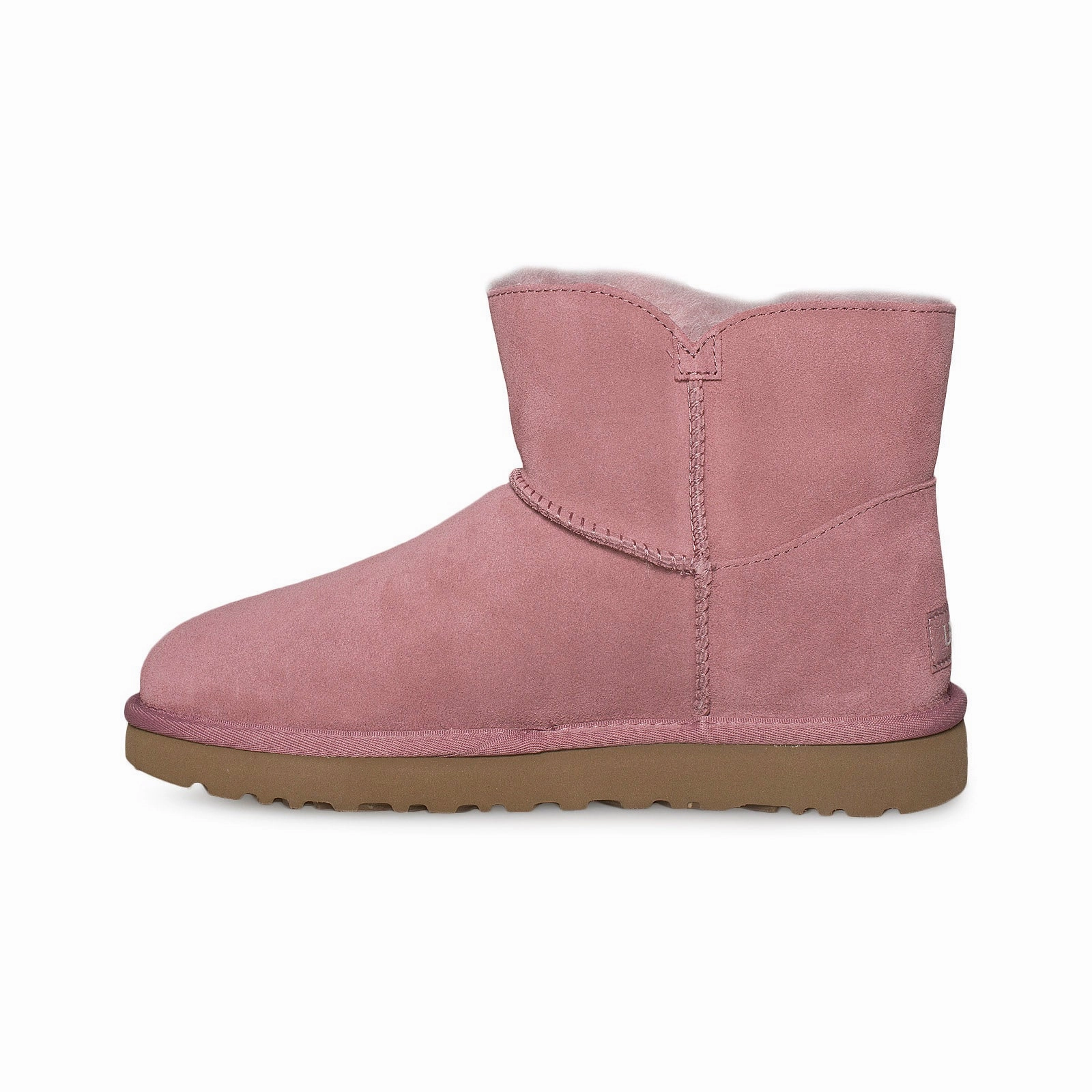UGG Mini Fluff Buckle Pink Dawn Boots - Women's Stiletto Boots