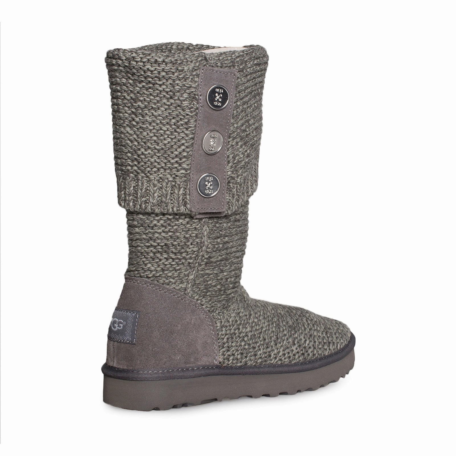 UGG Purl Cardy Knit Charcoal Boots - Women's Harley Davidson Boots