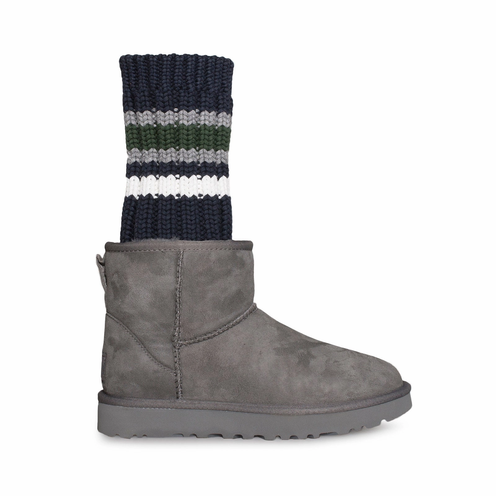 Ladies Boots UGG Sacai Knit Classic Mini II Grey Boots - Women's