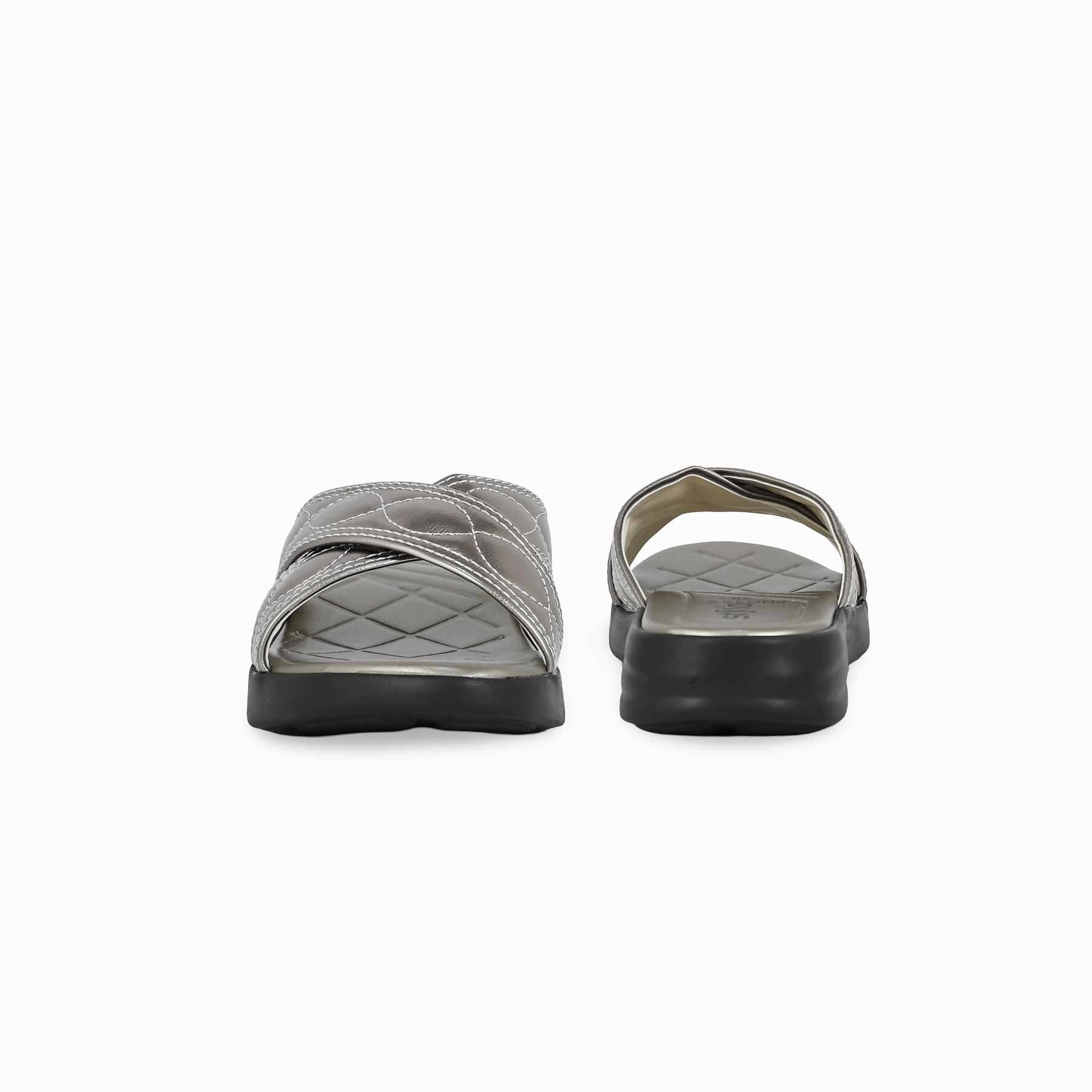 Grey Formal Slipper PU0486 Slippers For Women
