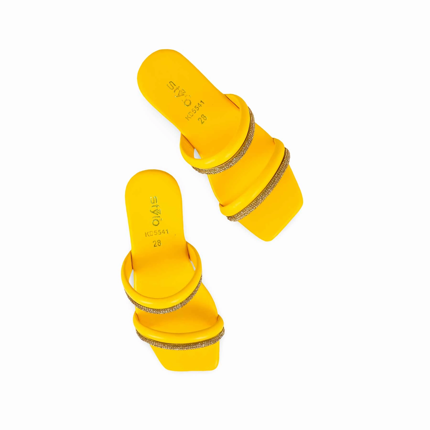 Slippers With Memory Foam Girls Yellow Formal Slipper KD5541