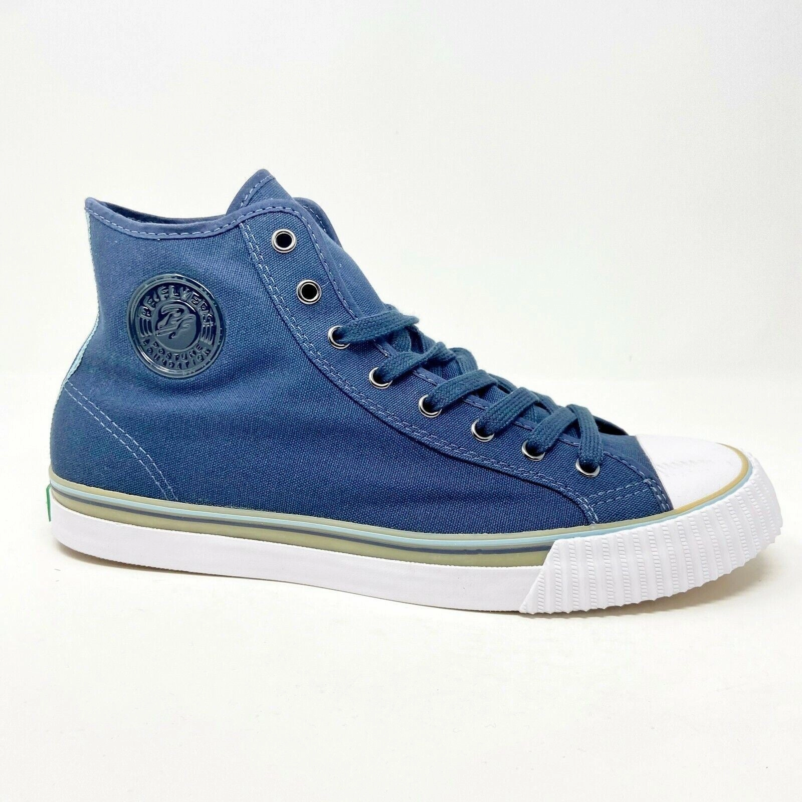 PF Flyers Center Hi Reiss Navy Blue White Womens Casual Shoes PM11CH2C For Walking  Best Zero Drop Walking