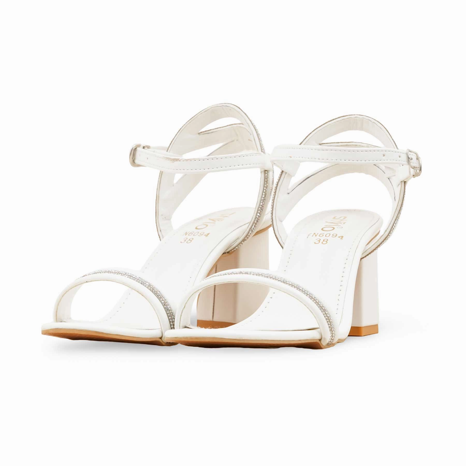 White Fancy Sandal For Women FN6094 Cool Sandals