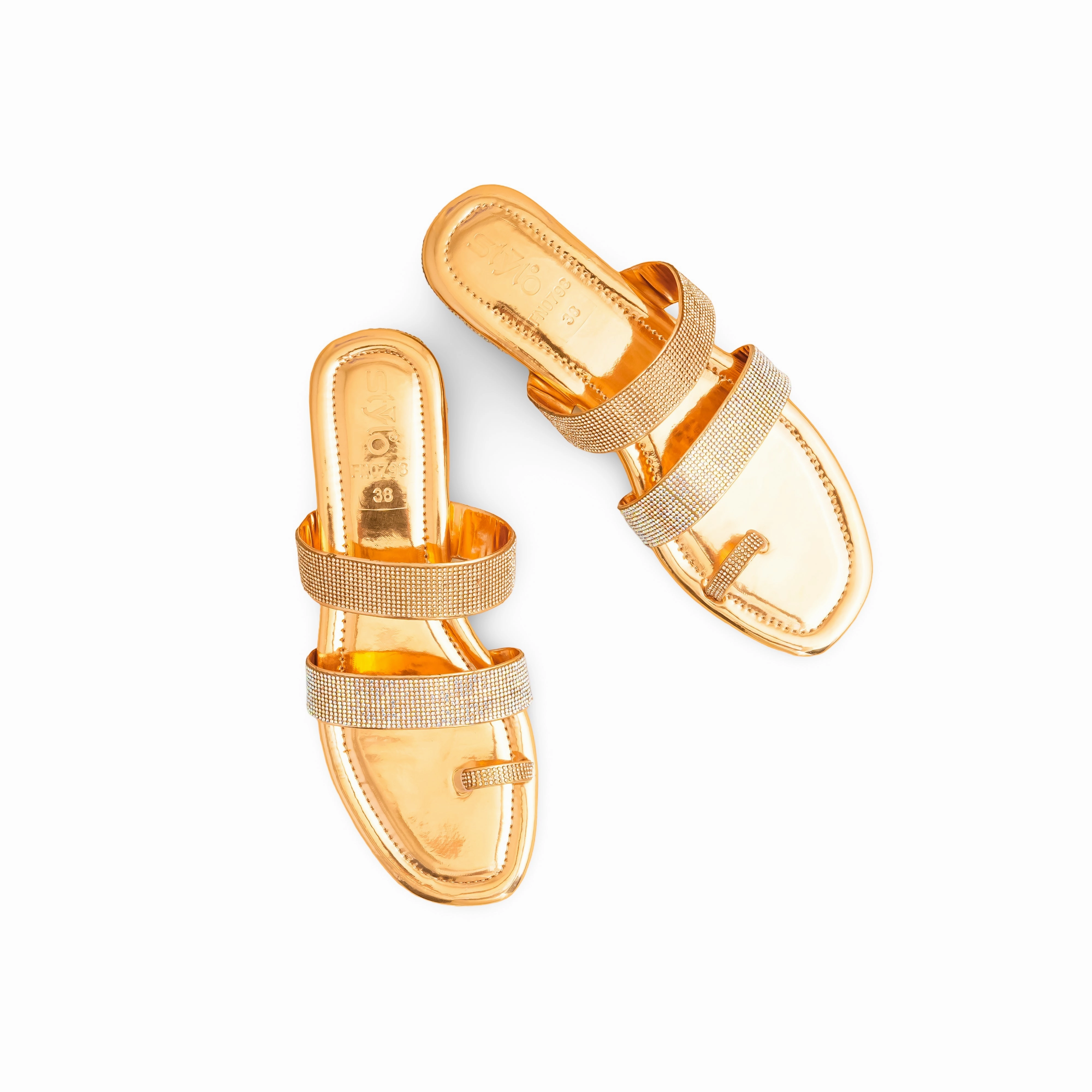 Wedge Heel Peep Toe Sandals Peach Fancy Chappal For Women FN0798