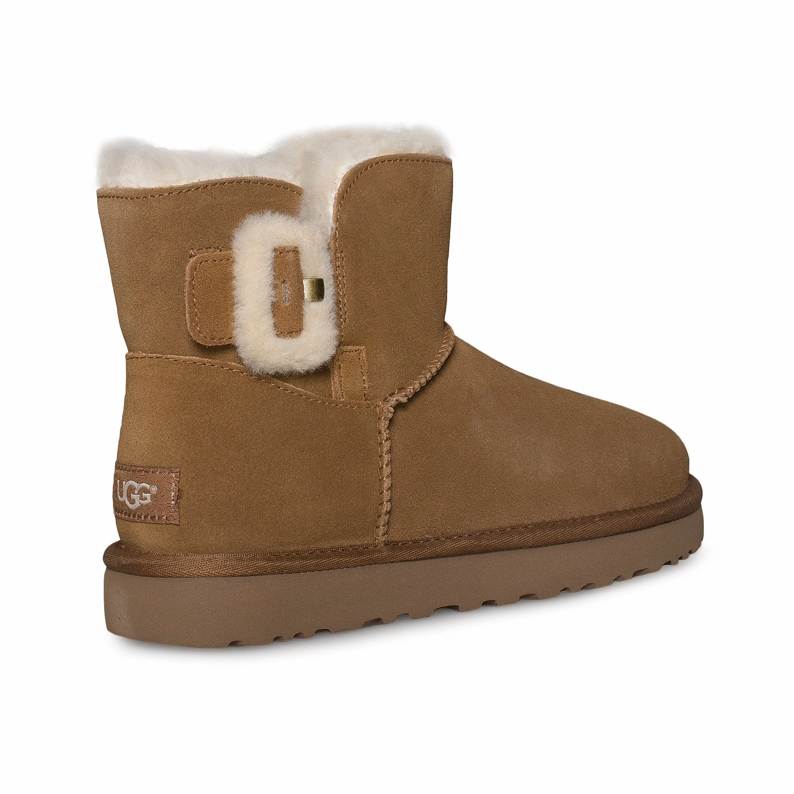 Combat Boots Near Me UGG Mini Fluff Buckle Chestnut Boots - Women's