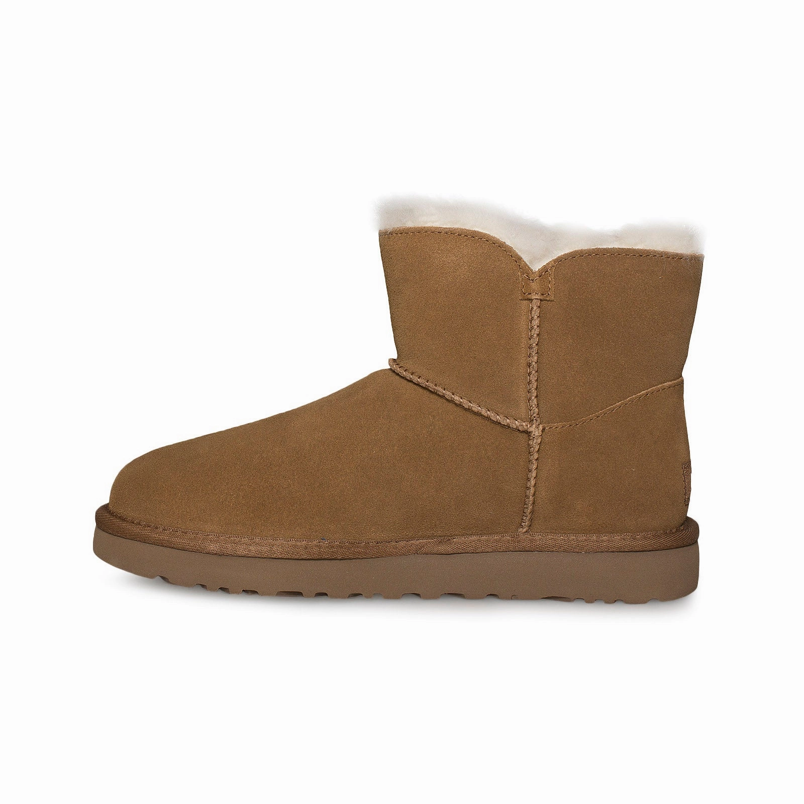 UGG Mini Fluff Buckle Chestnut Boots - Women's Black Western Boots