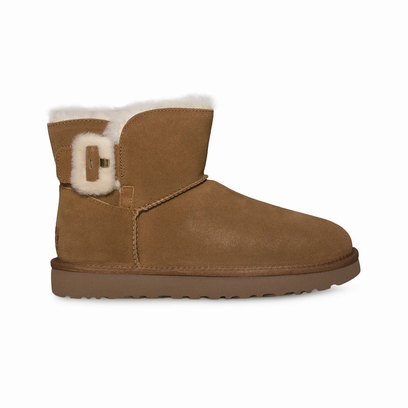 Yellow Rubber Boots UGG Mini Fluff Buckle Chestnut Boots - Women's