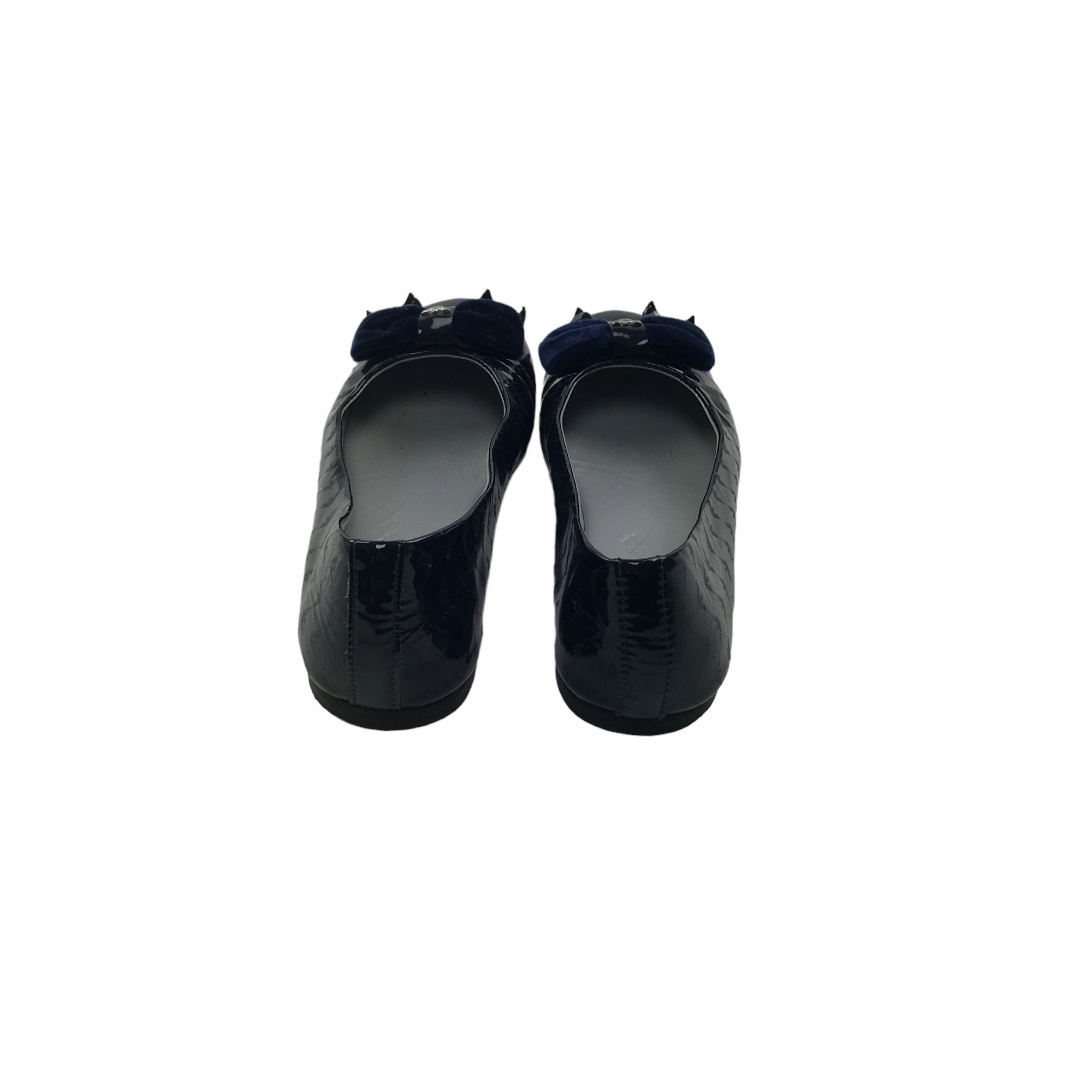 Feet And Running Shoes Armani Ballerina shoes Shoe Size 13 junior Navy Blue Quilted Pumps
