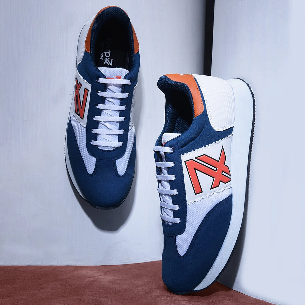 Slip On Business Casual Shoes Leap7x Casual Teal Blue Lacing Sneakers For Men BACKAM-1E By Liberty