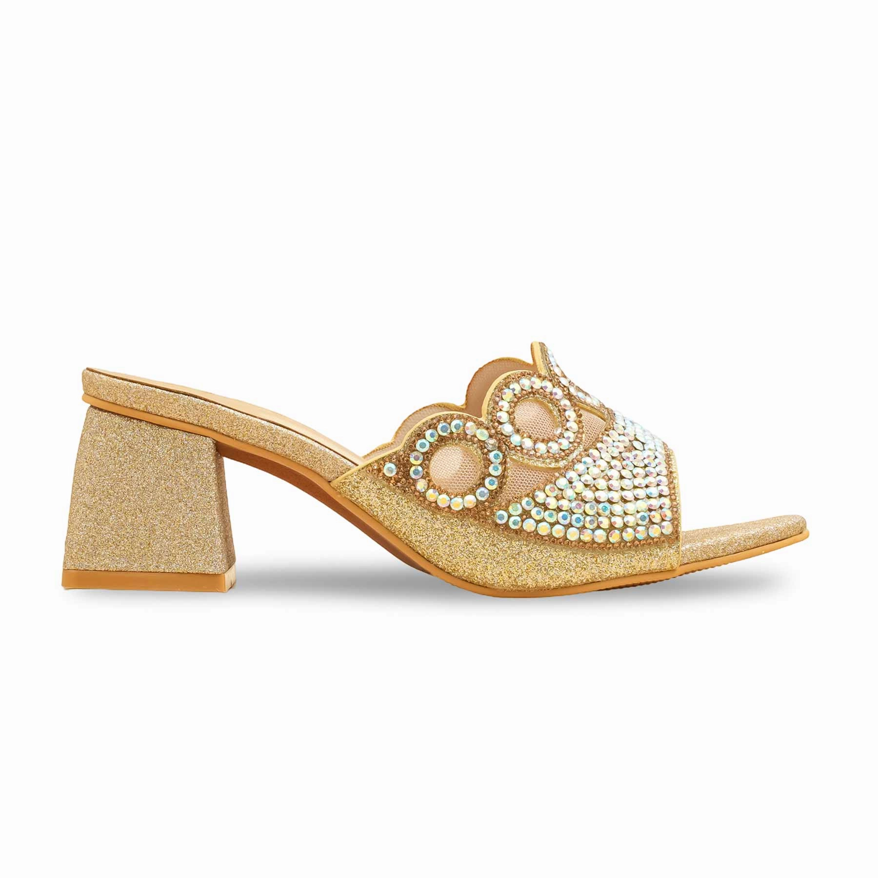 Golden Fancy Slipper For Women FN7993 Theodora Slippers