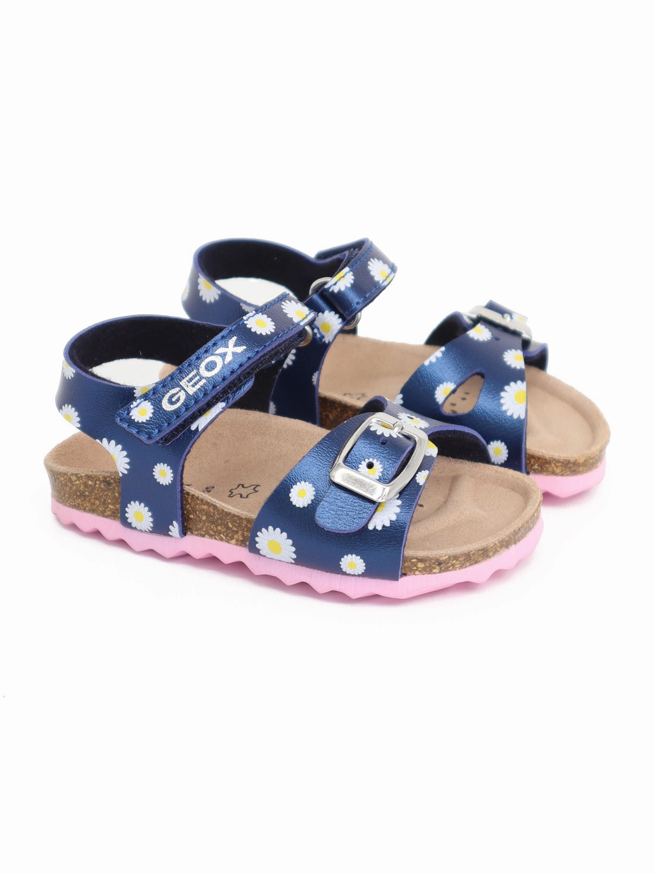 Sandals Shower Kids Girl's Daisy Printed Sandals,Navy