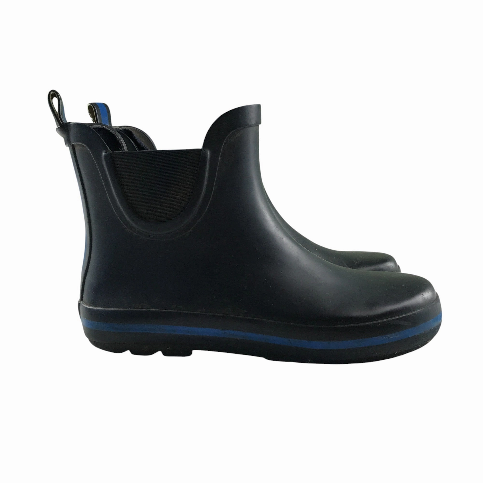 M&S Wellie boots shoe 1 black with blue stripe heel height Alpinestars Tech Boots