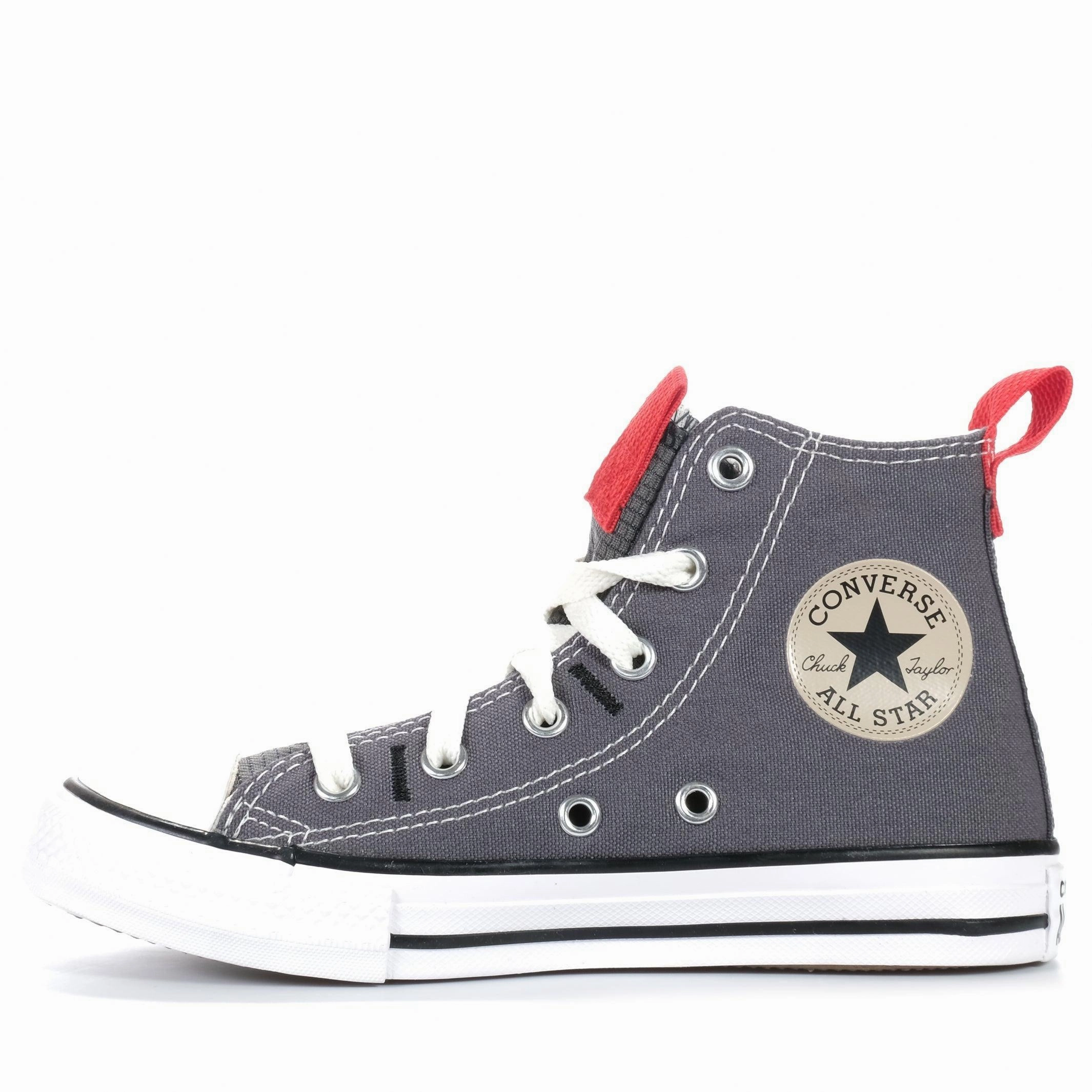 Fish Leather Boots Converse Chuck Taylor Kids Relaxed High Grey