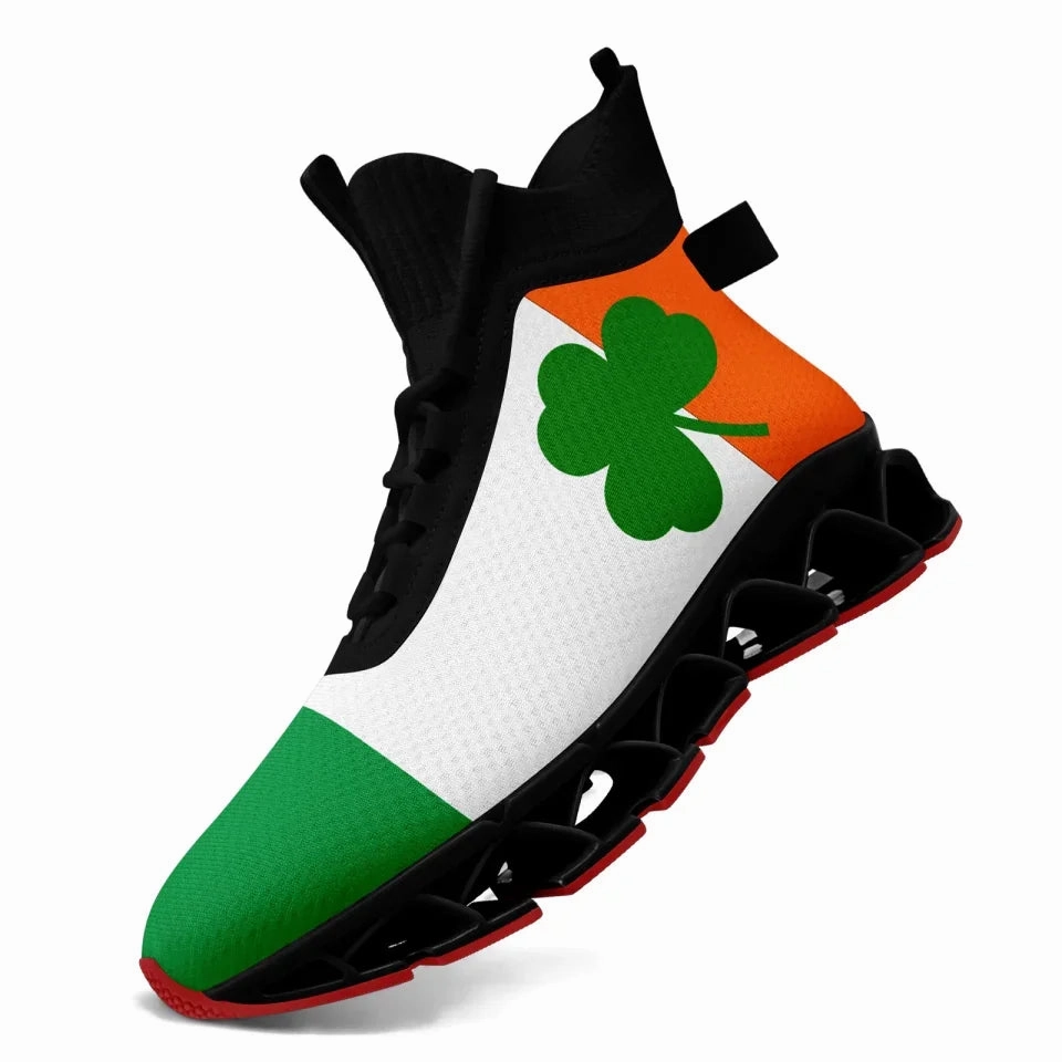 Unique Gift,Personalized Lucky Shamrock Sneakers, Custom St. Patrick's Day Green Shoes, Unisex Shoes