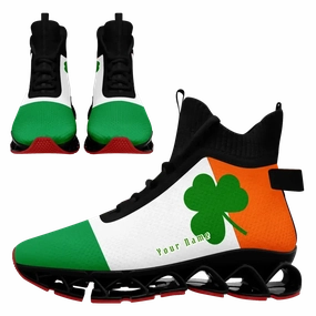 Unique Gift,Personalized Lucky Shamrock Sneakers, Custom St. Patrick's Day Green Shoes, Unisex Shoes Outdoor Walking