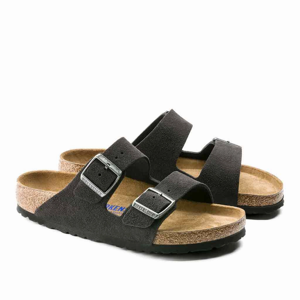 Printed Flat Shoes Birkenstock Women's Arizona SFB - Velvet Grey