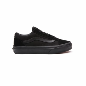 Hockey Skate Vans Kids Old Skool Shoes - Black / Black