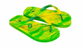 Bostek Flip Flops Samba Sol Kid's Beach Collection Flip Flops - Lime