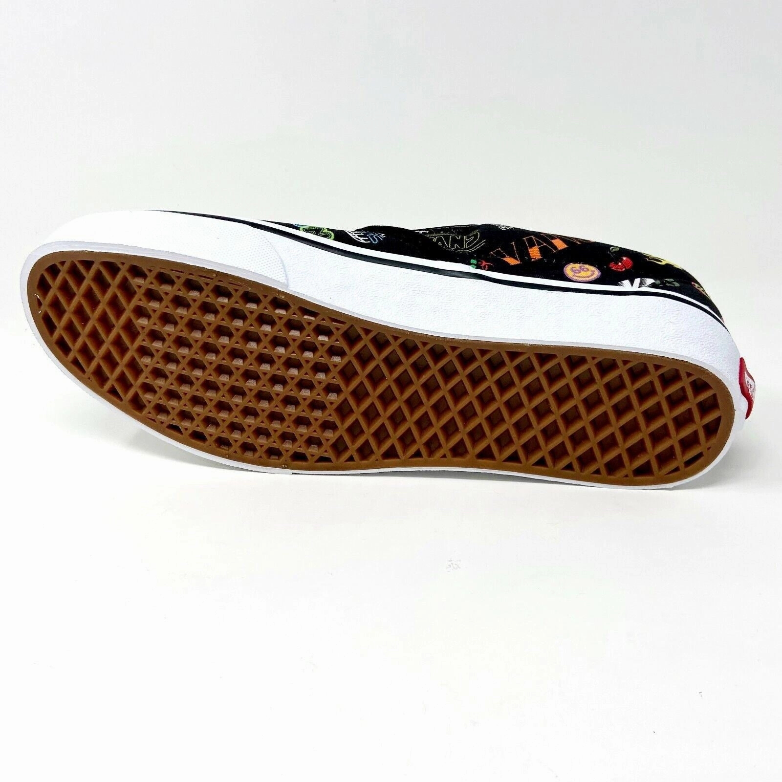 Vans Classic Slip On (Disruptive) Black True White Womens Casual Shoes Best Walking Shoes For Hammer Toes